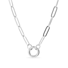Load image into Gallery viewer, Paperclip Charm Necklace 18k gold PVD