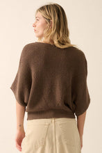 Load image into Gallery viewer, Gia Short-Sleeve Pointelle Ribbed Knit Sweater