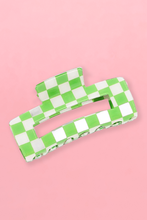 Load image into Gallery viewer, Checkered Print Hair Clip