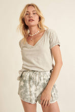 Load image into Gallery viewer, Vintage Mineral Raw-Edge V-Neck Tee