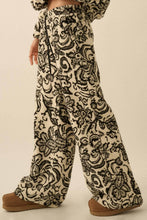 Load image into Gallery viewer, Floral Paisley-Print Fleece Drawstring Pants
