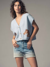 Load image into Gallery viewer, Western Horse V Neck Cropped Cardigan