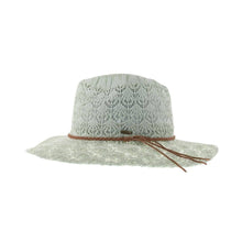 Load image into Gallery viewer, Horseshoe Lace Knit with Braided Suede Trim C.C Panama Hat K