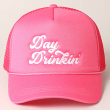 Load image into Gallery viewer, Day Drinkin Texts Embroidery Mesh Back Trucker Hat