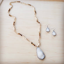 Load image into Gallery viewer, Sparkling White Druzy Drop Earrings