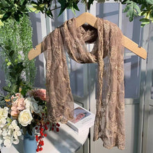 Load image into Gallery viewer, Scarvii - Embroidered Lace Small Shawl Scarf