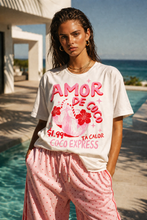 Load image into Gallery viewer, Amor de Coco Tropical White T-Shirt