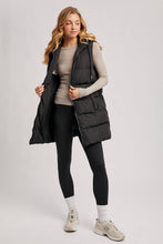 Load image into Gallery viewer, GIGI HOODED LONGLINE PUFFER VEST