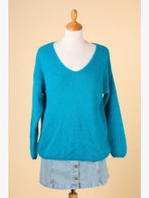Load image into Gallery viewer, V-neck Mohair Sweater Grey