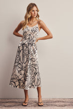 Load image into Gallery viewer, Flora Lace Trim Satin Midi Dress