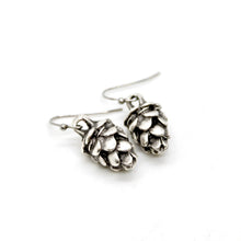 Load image into Gallery viewer, Silver Pinecone Earrings