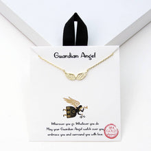 Load image into Gallery viewer, Gold-Dipped Guardian Angel Charm Necklace