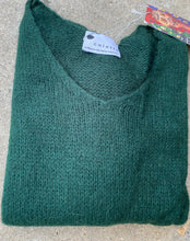 Load image into Gallery viewer, V-neck Mohair Sweater Grey