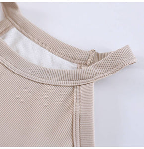 Basic Halter Top with built-in bra tank top