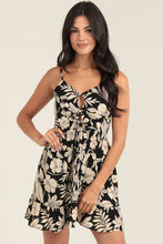 Load image into Gallery viewer, Black Floral PEEK A BOO DRESS
