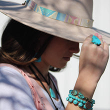 Load image into Gallery viewer, Blue Turquoise Stackable Stretch Beaded Bracelet 800u