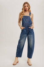 Load image into Gallery viewer, DENIM BARREL OVERALLS
