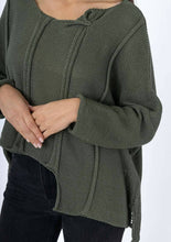 Load image into Gallery viewer, Bizou Asymmetrical Cotton Sweater - France