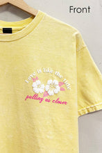 Load image into Gallery viewer, Love is Like the Tide Lemon Mineral-Dyed Tee