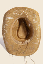 Load image into Gallery viewer, Mixed Beaded Strap Western Fedora Straw Hat