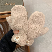 Load image into Gallery viewer, Teddy Bear Fleece Mittens - Gloves