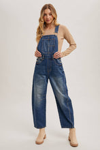 Load image into Gallery viewer, DENIM BARREL OVERALLS