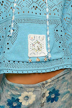 Load image into Gallery viewer, Chandy Crochet Hoodie Sweater