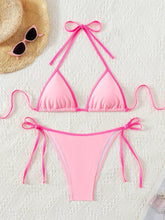 Load image into Gallery viewer, Boho Print Lace-Up Bikini Swimsuit