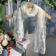 Load image into Gallery viewer, Scarvii - Embroidered Lace Small Shawl Scarf