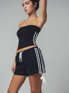 Side Stripe Strapless Tube Top