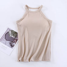 Load image into Gallery viewer, Basic Halter Top with built-in bra tank top