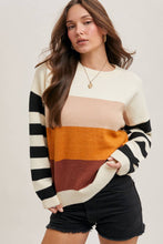 Load image into Gallery viewer, COLOR BLOCK SWEATER PULLOVER