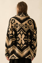 Load image into Gallery viewer, Aztec Print Sherpa Fleece Jacket