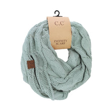 Load image into Gallery viewer, Solid Cable Knit CC Infinity Scarf