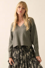 Load image into Gallery viewer, Sophie Exposed-Seam V-Neck Sweater