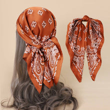 Load image into Gallery viewer, Scarvii - Solid Color Paisley Square Scarf