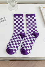 Load image into Gallery viewer, Checkerboard Printed Cotton Socks