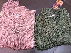 Oversized Cotton Knit Cardigan I