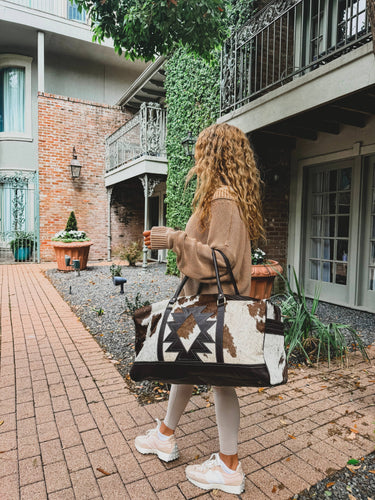 AZTEC Leather Weekender Travel Duffel
