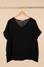 Load image into Gallery viewer, Italian Cotton Linen Rolled Sleeve T-shirt