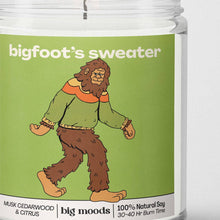Load image into Gallery viewer, "Bigfoot's Sweater" Musk, Cedarwood, &amp; Citrus - Soy Candle