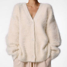 Load image into Gallery viewer, Willow Cozy Faux Mink Cardigan Sweater