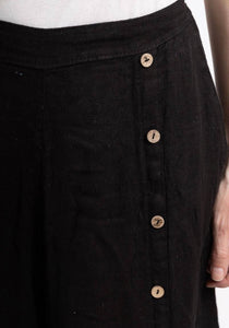 Italian Linen Pants Button Detail