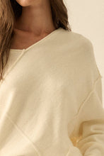 Load image into Gallery viewer, Stella Solid Knit V-Neck Exposed-Seam Sweater
