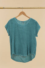 Load image into Gallery viewer, Cotton-linen blend t-shirt, round neck 3389