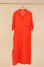 Load image into Gallery viewer, Long Italian LinenShirt Dress - 100% linen