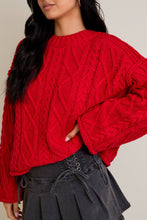 Load image into Gallery viewer, DARCY OVERSIZED CABLE KNIT SWEATER