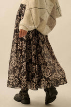 Load image into Gallery viewer, Floral Organza Pleated Circle Midi Skirt