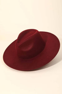 Flat Brim Fedora Fashion Hat