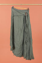 Load image into Gallery viewer, Italian Linen Wrap Skirt with Buckle Loop